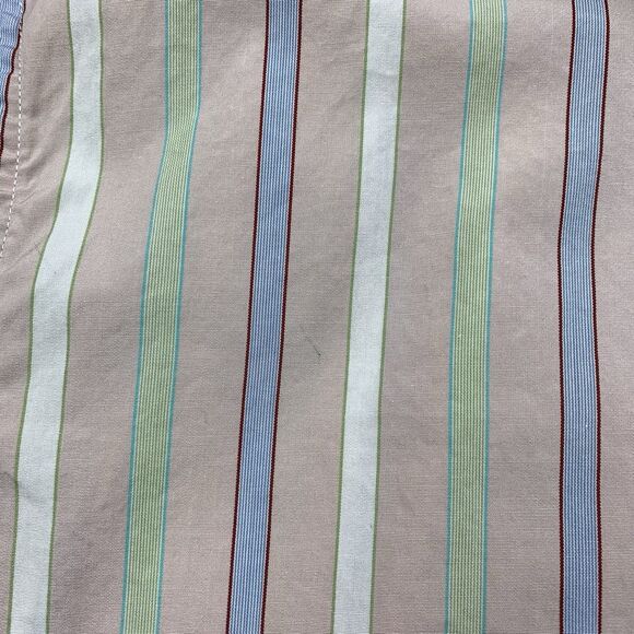 Ermenegildo Zegna Men's Striped Button Front Dress Shirt Size Large - Picture 7 of 16